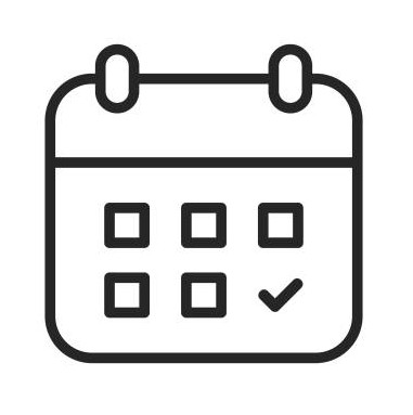 Calendar Outline Icon with Editable Stroke.